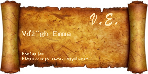 Végh Emma névjegykártya