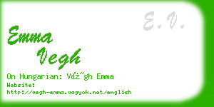 emma vegh business card